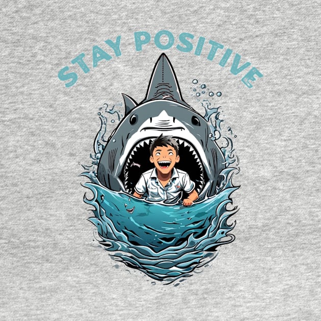 Stay Positive Shark by NysdenKati